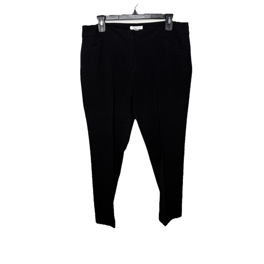 NY&C New York & Company Black Skinny  Dress Pants Silver Accents Size 10 Womens